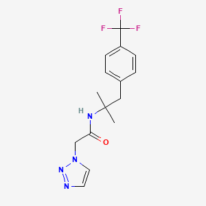 N-[2-methyl-1-[4-(trifluoromethyl)phenyl]propan-2-yl]-2-(triazol-1-yl)acetamide