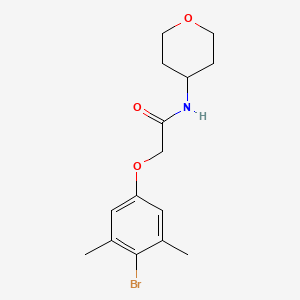 2-(4-bromo-3,5-dimethylphenoxy)-N-(oxan-4-yl)acetamide