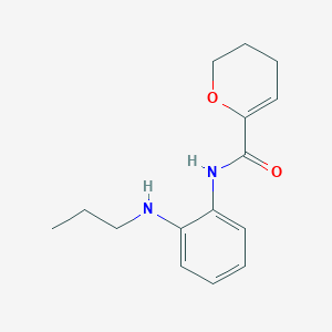 molecular formula C15H20N2O2 B7671677 N-[2-(propylamino)phenyl]-3,4-dihydro-2H-pyran-6-carboxamide 