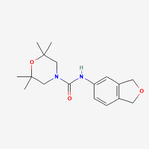 molecular formula C17H24N2O3 B7671705 N-(1,3-dihydro-2-benzofuran-5-yl)-2,2,6,6-tetramethylmorpholine-4-carboxamide 