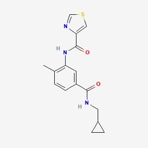 N-[5-(cyclopropylmethylcarbamoyl)-2-methylphenyl]-1,3-thiazole-4-carboxamide