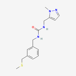 1-[(2-Methylpyrazol-3-yl)methyl]-3-[[3-(methylsulfanylmethyl)phenyl]methyl]urea