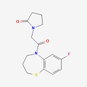 1-[2-(7-fluoro-3,4-dihydro-2H-1,5-benzothiazepin-5-yl)-2-oxoethyl]pyrrolidin-2-one