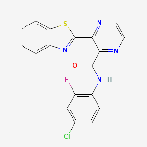 3-(1,3-benzothiazol-2-yl)-N-(4-chloro-2-fluorophenyl)pyrazine-2-carboxamide