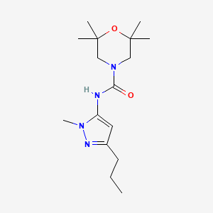 2,2,6,6-tetramethyl-N-(2-methyl-5-propylpyrazol-3-yl)morpholine-4-carboxamide