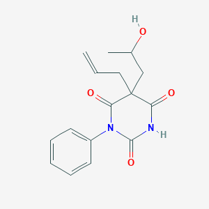 molecular formula C16H18N2O4 B076718 5-Allyl-5-(beta-hydroxypropyl)-N-phenylbarbituric acid CAS No. 14305-83-0