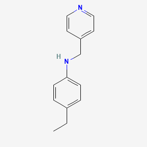 4-ethyl-N-(pyridin-4-ylmethyl)aniline