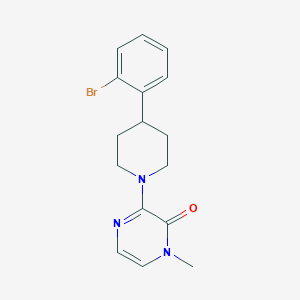 molecular formula C16H18BrN3O B7671811 3-[4-(2-Bromophenyl)piperidin-1-yl]-1-methylpyrazin-2-one 