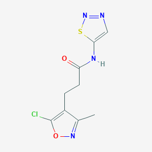 3-(5-chloro-3-methyl-1,2-oxazol-4-yl)-N-(thiadiazol-5-yl)propanamide