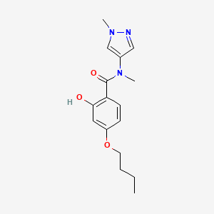 molecular formula C16H21N3O3 B7671930 4-butoxy-2-hydroxy-N-methyl-N-(1-methylpyrazol-4-yl)benzamide 