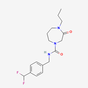 N-[[4-(difluoromethyl)phenyl]methyl]-3-oxo-4-propyl-1,4-diazepane-1-carboxamide