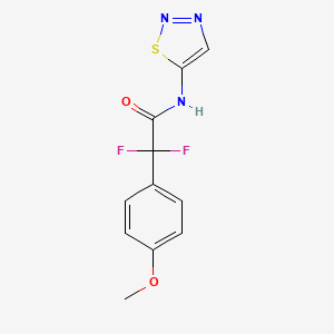 2,2-difluoro-2-(4-methoxyphenyl)-N-(thiadiazol-5-yl)acetamide