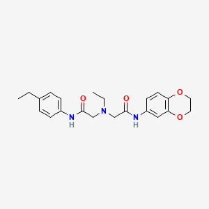 2-[[2-(2,3-dihydro-1,4-benzodioxin-6-ylamino)-2-oxoethyl]-ethylamino]-N-(4-ethylphenyl)acetamide