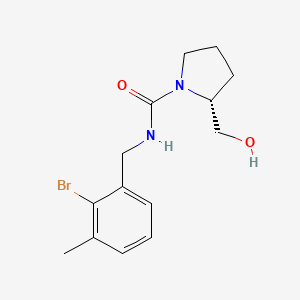 (2R)-N-[(2-bromo-3-methylphenyl)methyl]-2-(hydroxymethyl)pyrrolidine-1-carboxamide