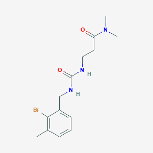 molecular formula C14H20BrN3O2 B7671995 3-[(2-bromo-3-methylphenyl)methylcarbamoylamino]-N,N-dimethylpropanamide 