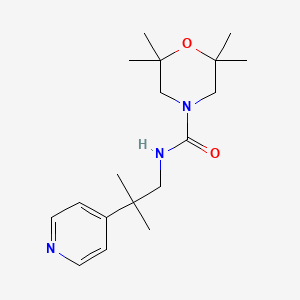 2,2,6,6-tetramethyl-N-(2-methyl-2-pyridin-4-ylpropyl)morpholine-4-carboxamide