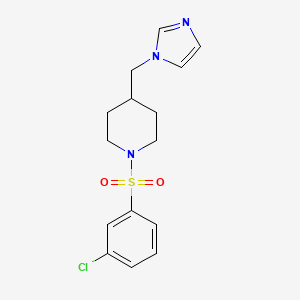 1-(3-Chlorophenyl)sulfonyl-4-(imidazol-1-ylmethyl)piperidine