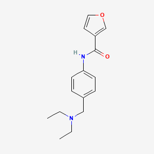 molecular formula C16H20N2O2 B7672079 N-[4-(diethylaminomethyl)phenyl]furan-3-carboxamide 