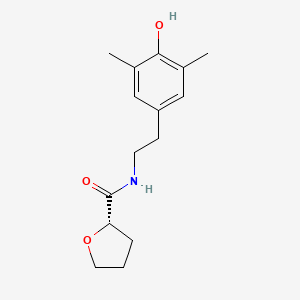 molecular formula C15H21NO3 B7672087 (2S)-N-[2-(4-hydroxy-3,5-dimethylphenyl)ethyl]oxolane-2-carboxamide 