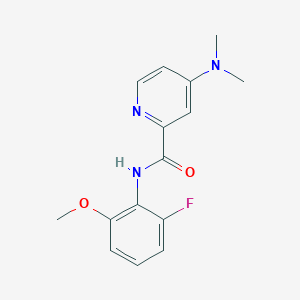 molecular formula C15H16FN3O2 B7672094 4-(dimethylamino)-N-(2-fluoro-6-methoxyphenyl)pyridine-2-carboxamide 