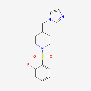 1-(2-Fluorophenyl)sulfonyl-4-(imidazol-1-ylmethyl)piperidine