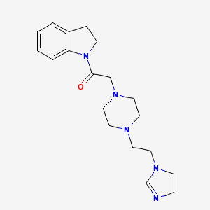 1-(2,3-Dihydroindol-1-yl)-2-[4-(2-imidazol-1-ylethyl)piperazin-1-yl]ethanone