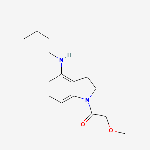 molecular formula C16H24N2O2 B7672115 2-Methoxy-1-[4-(3-methylbutylamino)-2,3-dihydroindol-1-yl]ethanone 