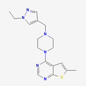 4-[4-[(1-Ethylpyrazol-4-yl)methyl]piperazin-1-yl]-6-methylthieno[2,3-d]pyrimidine