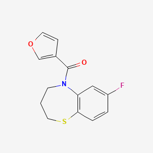 (7-fluoro-3,4-dihydro-2H-1,5-benzothiazepin-5-yl)-(furan-3-yl)methanone