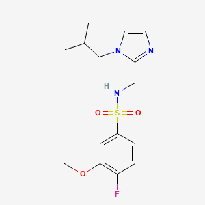 4-fluoro-3-methoxy-N-[[1-(2-methylpropyl)imidazol-2-yl]methyl]benzenesulfonamide