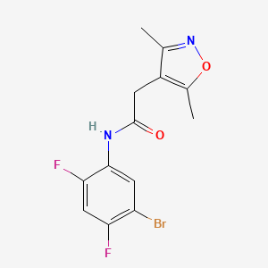 N-(5-bromo-2,4-difluorophenyl)-2-(3,5-dimethyl-1,2-oxazol-4-yl)acetamide