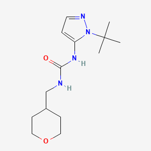 molecular formula C14H24N4O2 B7672156 1-(2-Tert-butylpyrazol-3-yl)-3-(oxan-4-ylmethyl)urea 