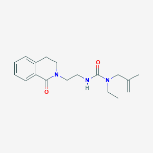 molecular formula C18H25N3O2 B7672159 1-Ethyl-1-(2-methylprop-2-enyl)-3-[2-(1-oxo-3,4-dihydroisoquinolin-2-yl)ethyl]urea 