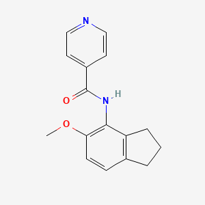 N-(5-methoxy-2,3-dihydro-1H-inden-4-yl)pyridine-4-carboxamide