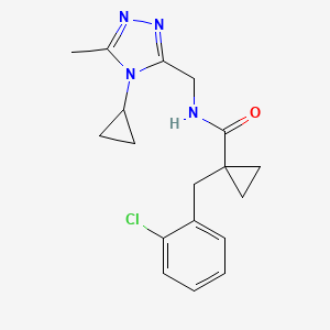 1-[(2-chlorophenyl)methyl]-N-[(4-cyclopropyl-5-methyl-1,2,4-triazol-3-yl)methyl]cyclopropane-1-carboxamide