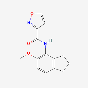 N-(5-methoxy-2,3-dihydro-1H-inden-4-yl)-1,2-oxazole-3-carboxamide