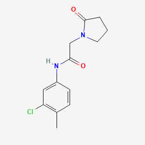 N-(3-chloro-4-methylphenyl)-2-(2-oxopyrrolidin-1-yl)acetamide