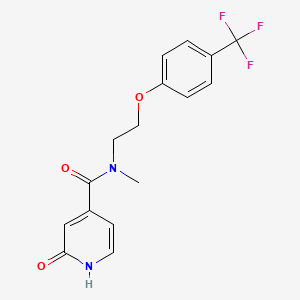 N-methyl-2-oxo-N-[2-[4-(trifluoromethyl)phenoxy]ethyl]-1H-pyridine-4-carboxamide