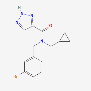 N-[(3-bromophenyl)methyl]-N-(cyclopropylmethyl)-2H-triazole-4-carboxamide