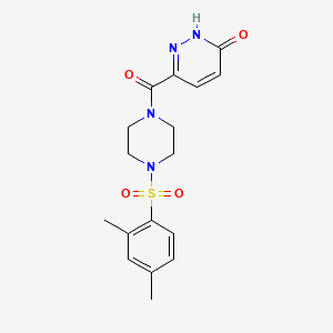 3-[4-(2,4-dimethylphenyl)sulfonylpiperazine-1-carbonyl]-1H-pyridazin-6-one