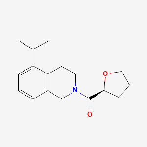 molecular formula C17H23NO2 B7672293 [(2S)-oxolan-2-yl]-(5-propan-2-yl-3,4-dihydro-1H-isoquinolin-2-yl)methanone 