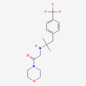 2-[[2-Methyl-1-[4-(trifluoromethyl)phenyl]propan-2-yl]amino]-1-morpholin-4-ylethanone