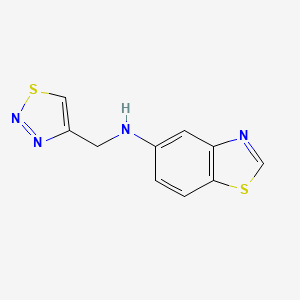 molecular formula C10H8N4S2 B7672312 N-(thiadiazol-4-ylmethyl)-1,3-benzothiazol-5-amine 