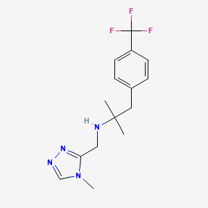 2-methyl-N-[(4-methyl-1,2,4-triazol-3-yl)methyl]-1-[4-(trifluoromethyl)phenyl]propan-2-amine