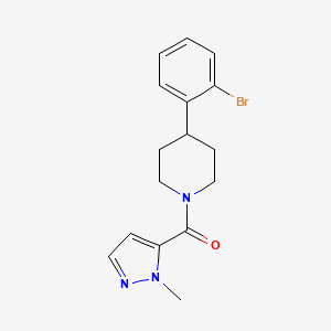 molecular formula C16H18BrN3O B7672325 [4-(2-Bromophenyl)piperidin-1-yl]-(2-methylpyrazol-3-yl)methanone 