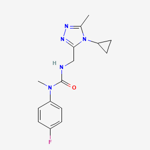 3-[(4-Cyclopropyl-5-methyl-1,2,4-triazol-3-yl)methyl]-1-(4-fluorophenyl)-1-methylurea