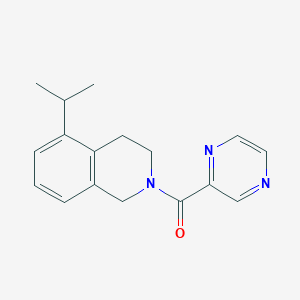 molecular formula C17H19N3O B7672344 (5-propan-2-yl-3,4-dihydro-1H-isoquinolin-2-yl)-pyrazin-2-ylmethanone 