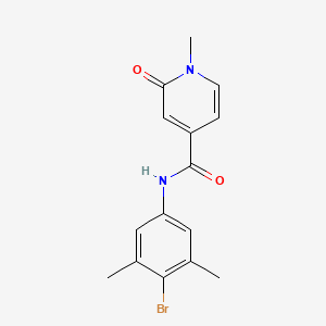 molecular formula C15H15BrN2O2 B7672358 N-(4-bromo-3,5-dimethylphenyl)-1-methyl-2-oxopyridine-4-carboxamide 