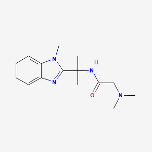 2-(dimethylamino)-N-[2-(1-methylbenzimidazol-2-yl)propan-2-yl]acetamide