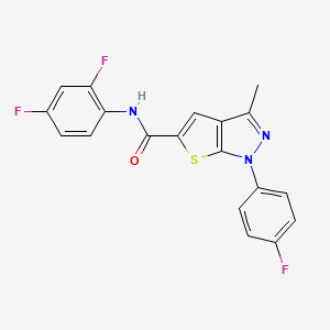 N-(2,4-difluorophenyl)-1-(4-fluorophenyl)-3-methylthieno[2,3-c]pyrazole-5-carboxamide